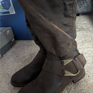 Brown Knee-High Boots